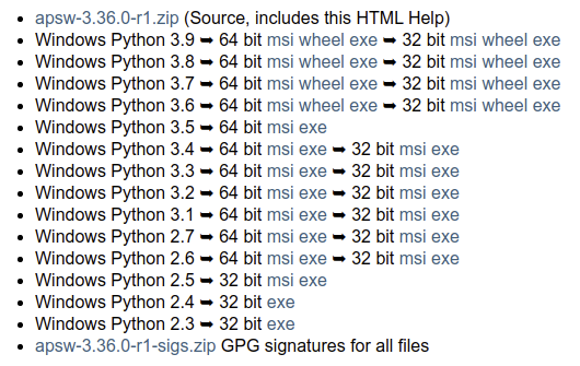 Many Python versions supported ...