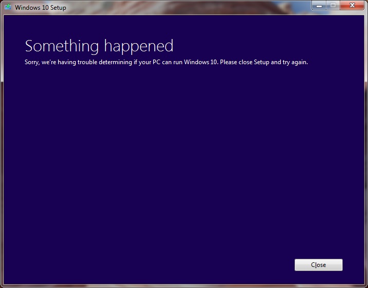 Windows 10 Error Message